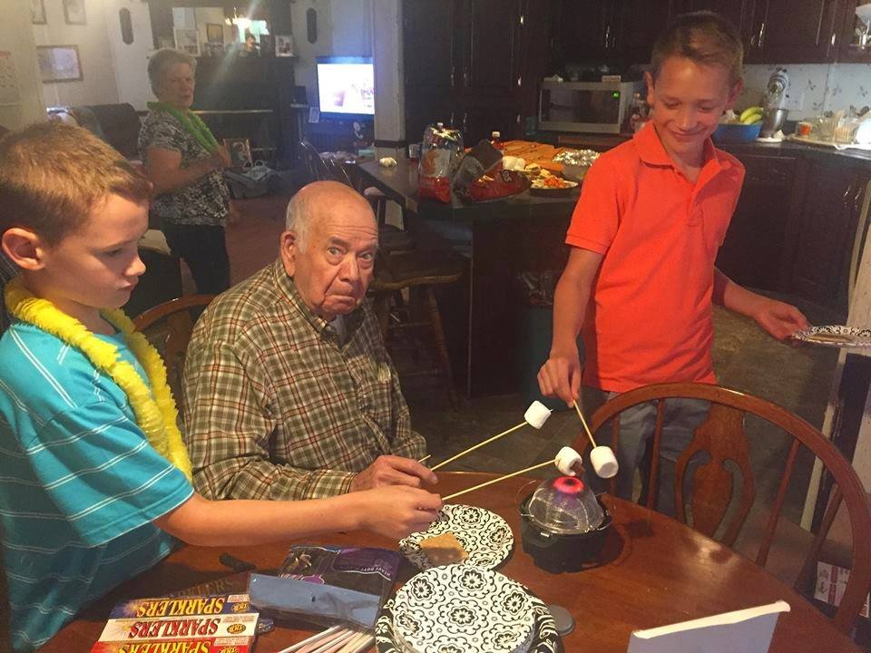 pop pop and his great grandkids
